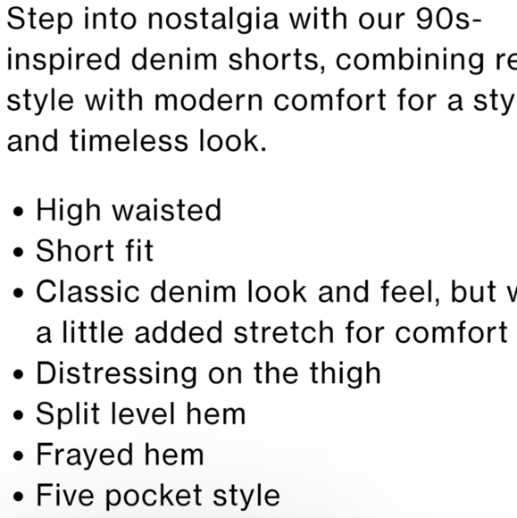 NWT GOOD AMERICAN GOOD 90s DENIM SHORTS FRAYED HEM HI RISE SOME STRETCH - Picture 5 of 14